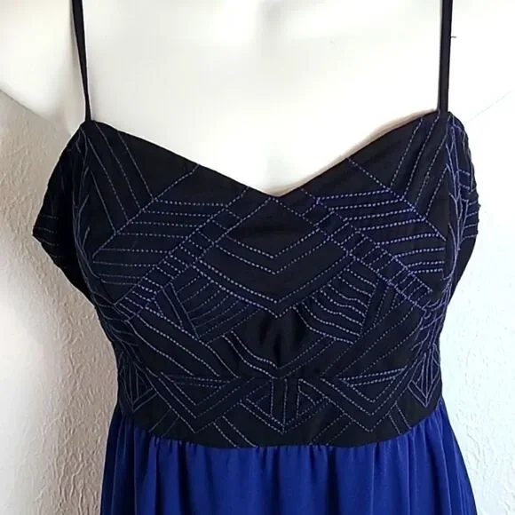 Forever 21 Blue & Black Maxi-Dress or Prom Dress, Size Medium, NWOT - Picture 6 of 9